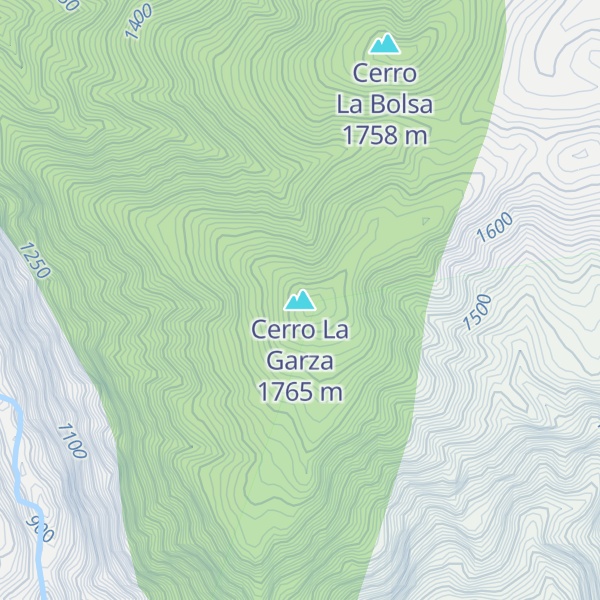 Map of Cerro La Garza