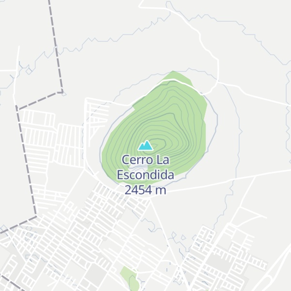Map of Cerro La Escondida