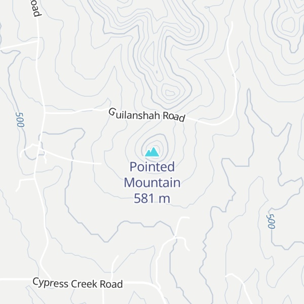 Map of Pointed Mountain