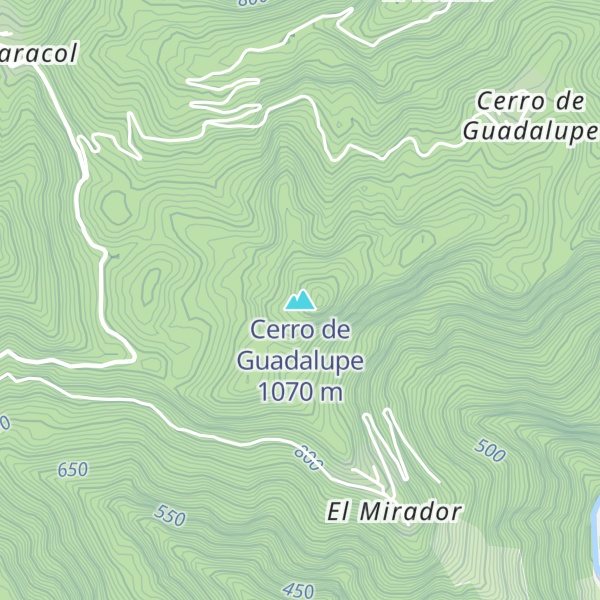 Map of Cerro de Guadalupe