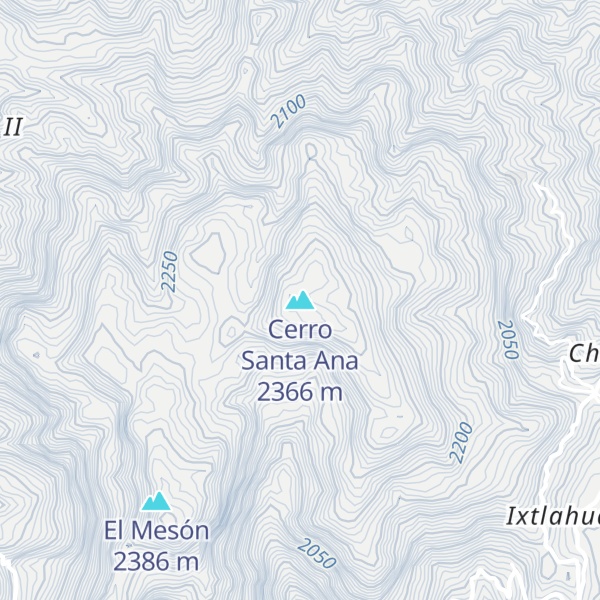 Map of Cerro Santa Ana