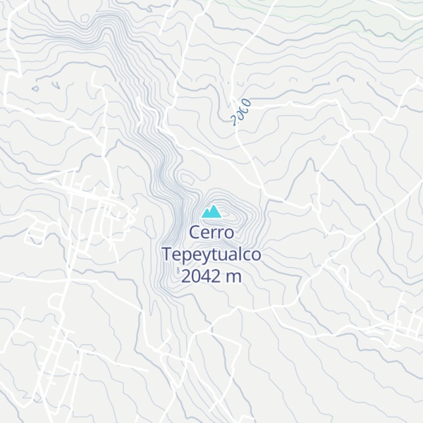 Map of Cerro Tepeytualco