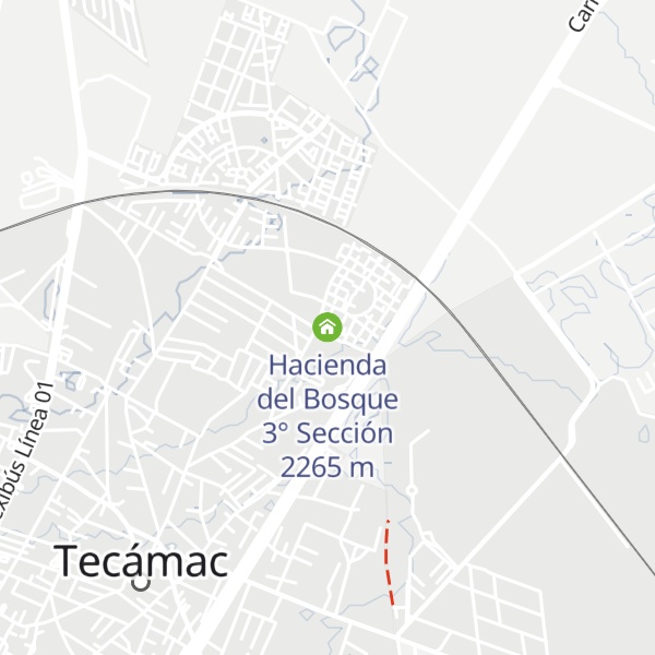 Map of Hacienda del Bosque 3° Sección