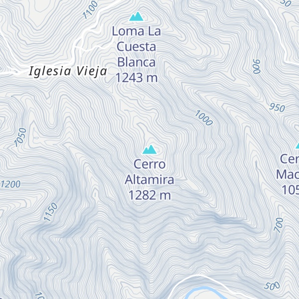 Map of Cerro Altamira
