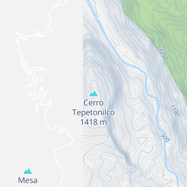 Map of Cerro Tepetonilco