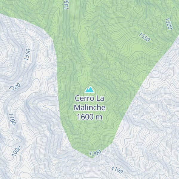 Map of Cerro La Malinche