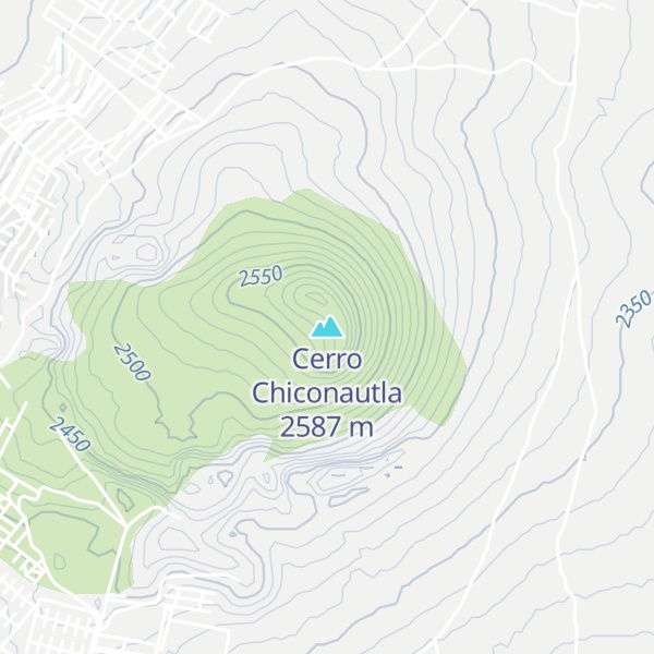 Map of Cerro Chiconautla
