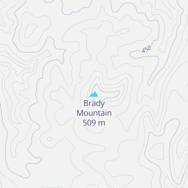 Map of Brady Mountain