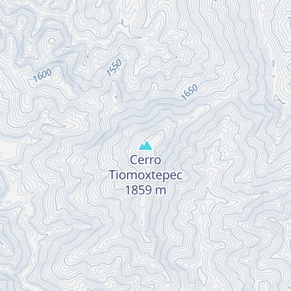 Map of Cerro Tiomoxtepec