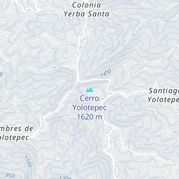 Map of Cerro Yolotepec