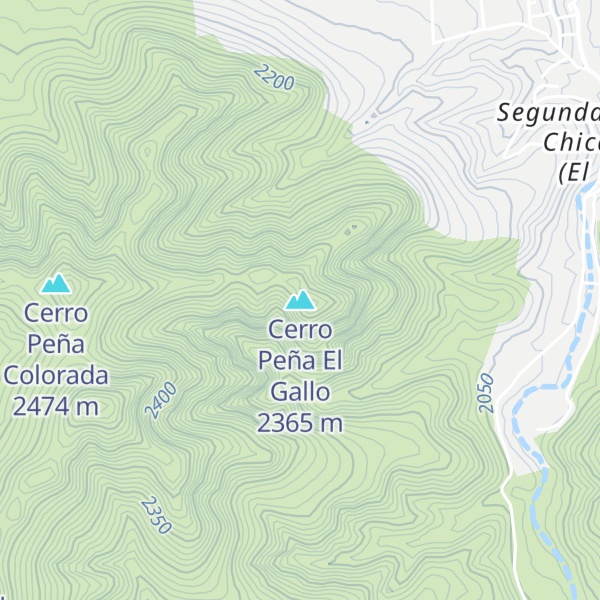 Map of Cerro Peña El Gallo
