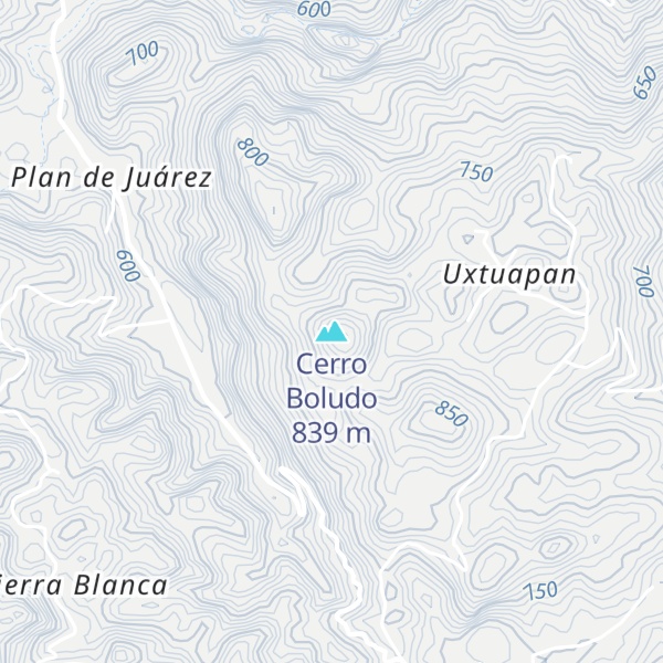 Map of Cerro Boludo