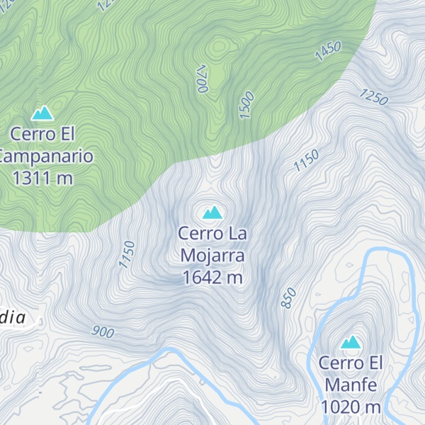Map of Cerro La Mojarra