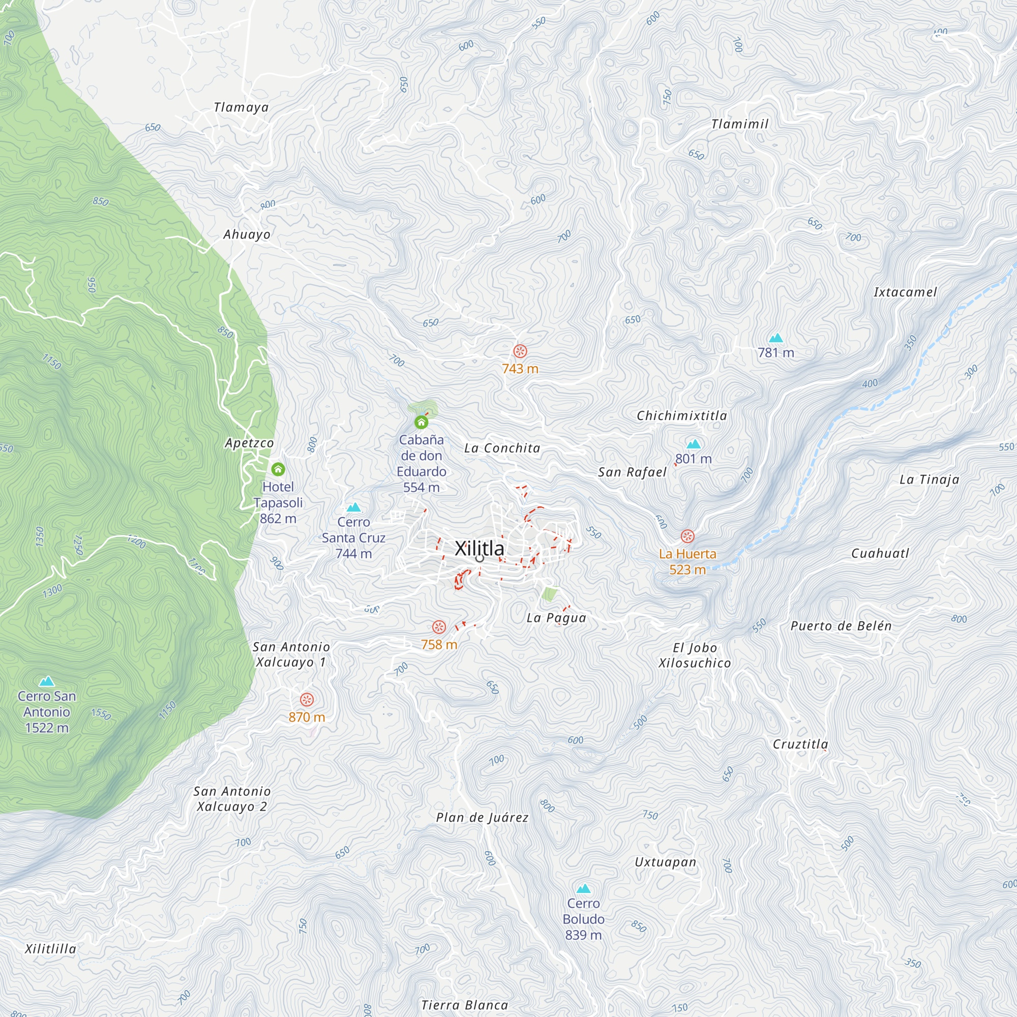 Cabañas Las Palmitas map