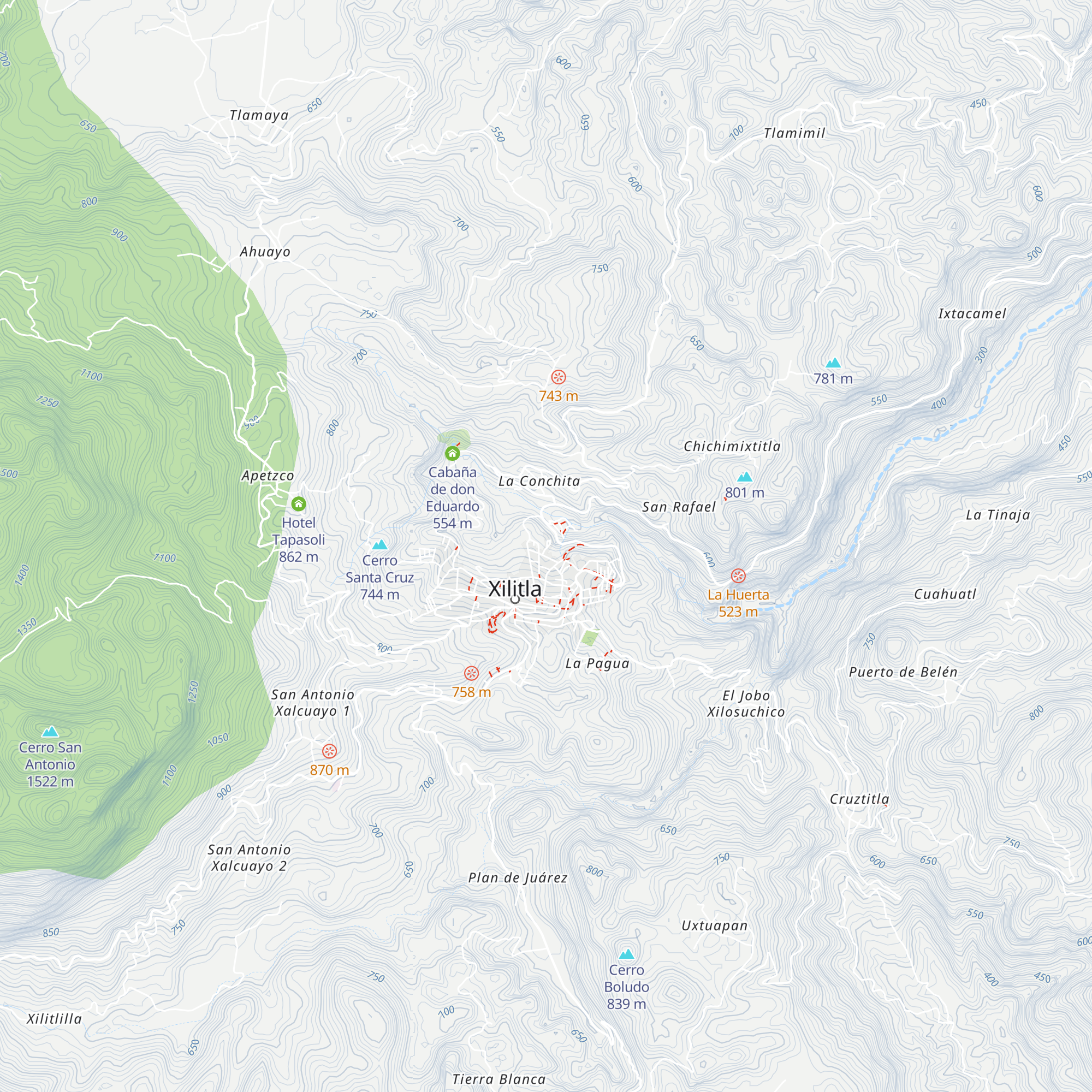 Cabañas Las Palmitas map