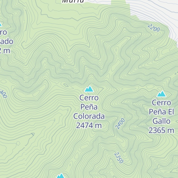 Map of Cerro Peña Colorada