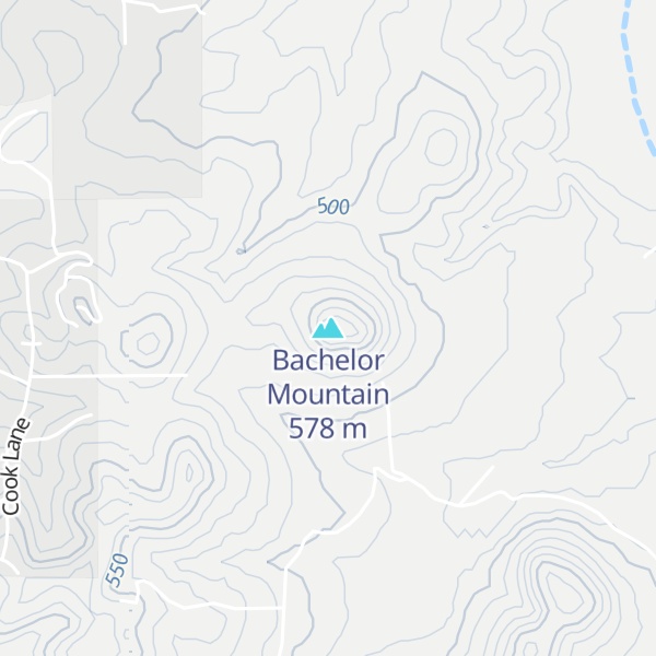 Map of Bachelor Mountain