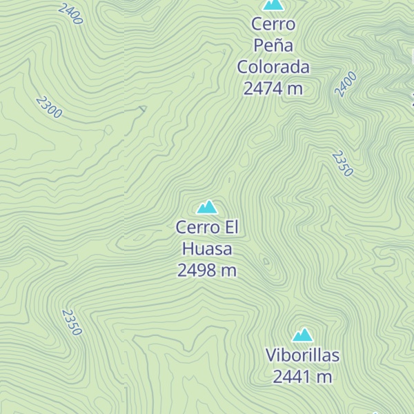 Map of Cerro El Huasa