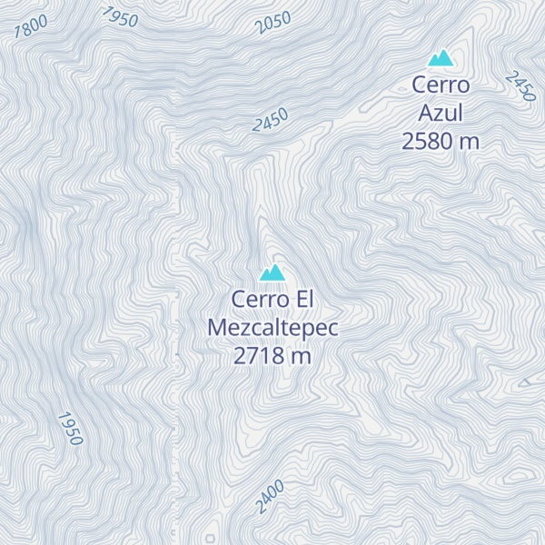 Map of Cerro El Mezcaltepec