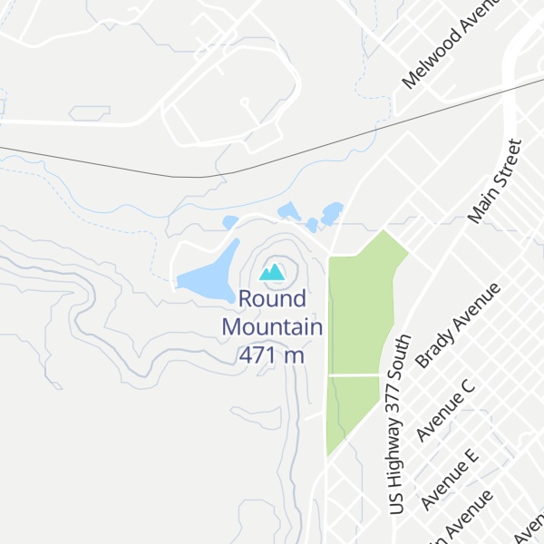 Map of Round Mountain