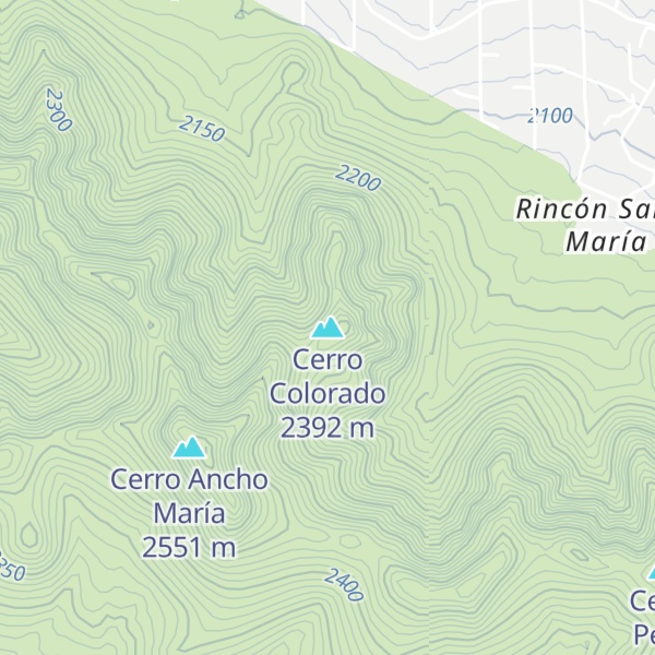 Map of Cerro Colorado