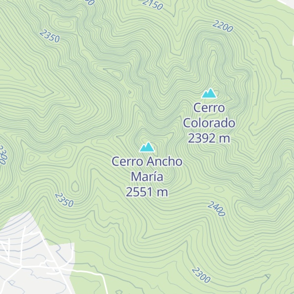 Map of Cerro Ancho María