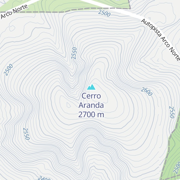 Map of Cerro Arandas