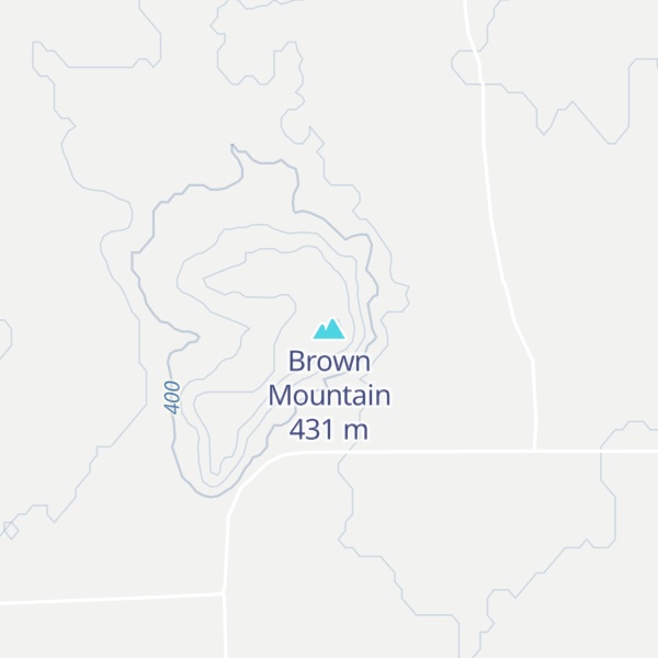Map of Brown Mountain