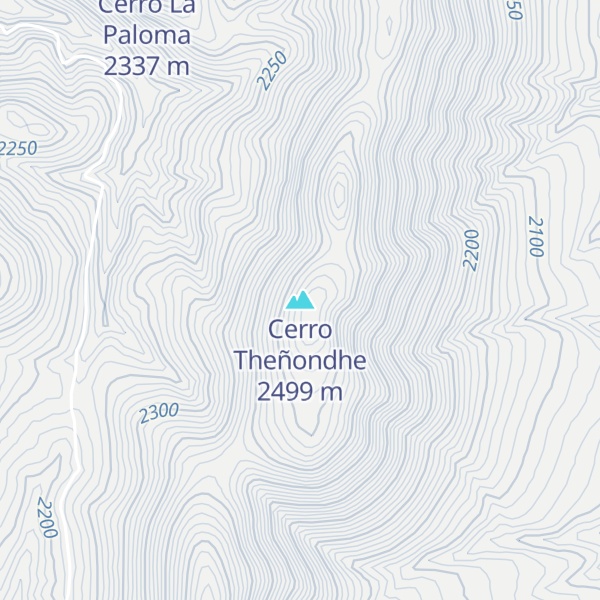 Map of Cerro Theñondhe