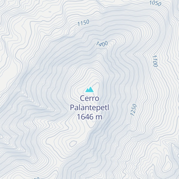 Map of Cerro Palantepetl