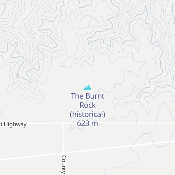 Map of The Burnt Rock (historical)