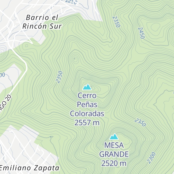 Map of Cerro Peñas Coloradas