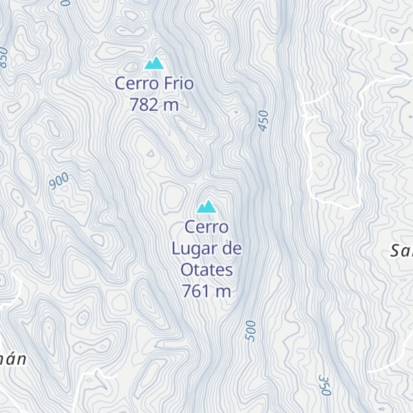 Map of Cerro Lugar de Otates