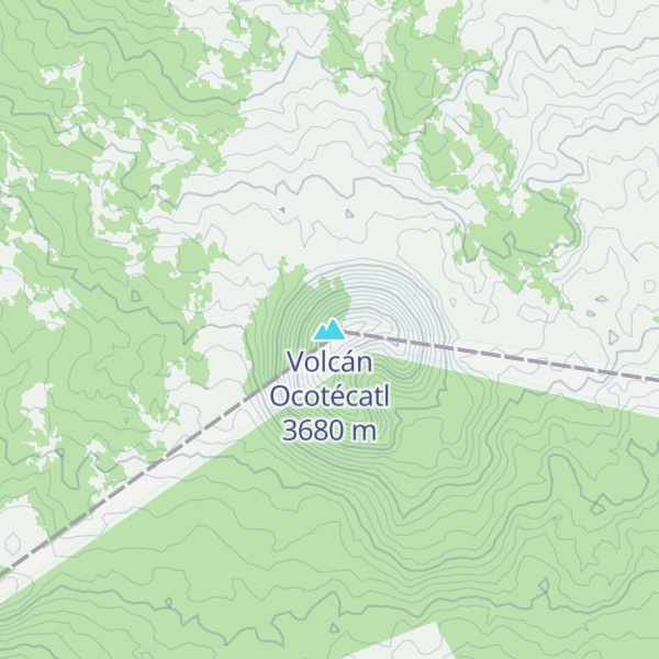 Map of Volcán Ocotécatl