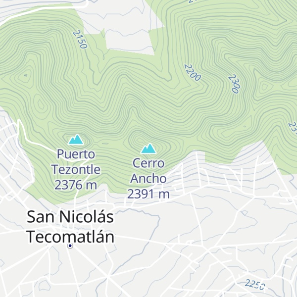 Map of Cerro Ancho