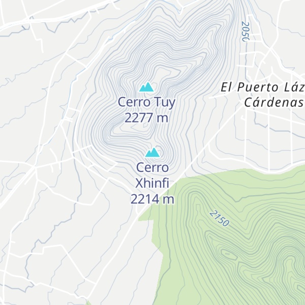 Map of Cerro Xhinfi