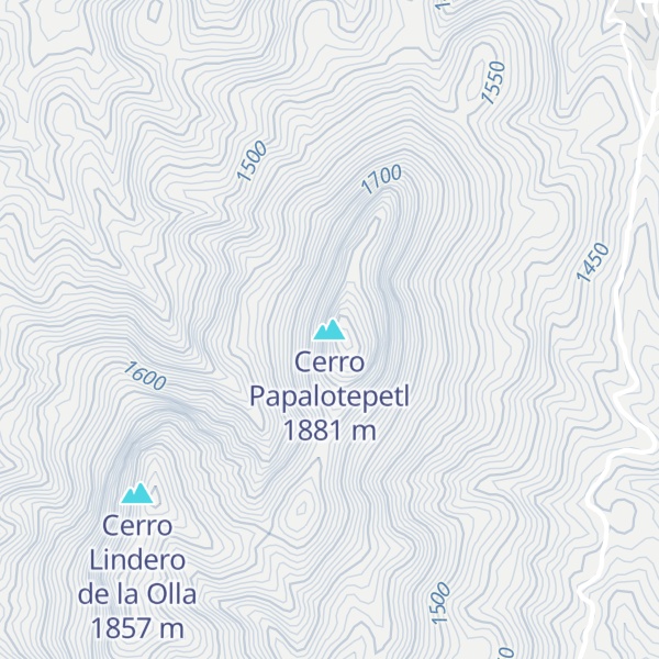 Map of Cerro Papalotepetl