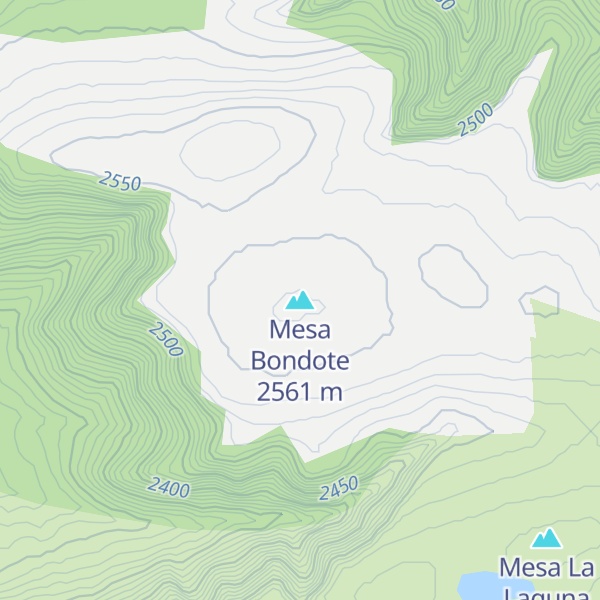 Map of Mesa Bondote