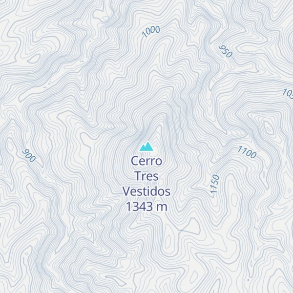 Map of Cerro Tres Vestidos