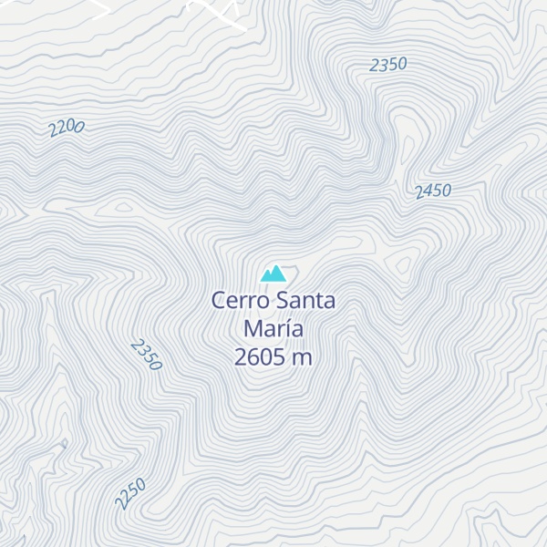 Map of Cerro Santa María