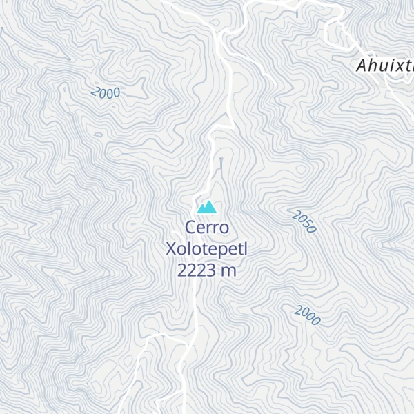 Map of Cerro Xolotepetl