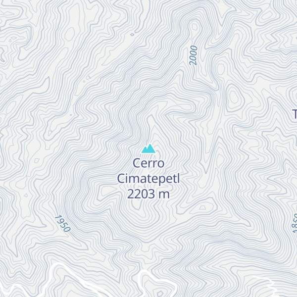 Map of Cerro Cimatepetl