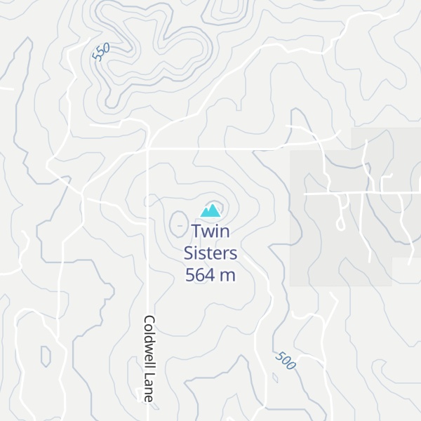Map of Twin Sisters