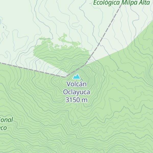 Map of Volcán Oclayuca
