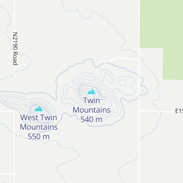 Map of Twin Mountains