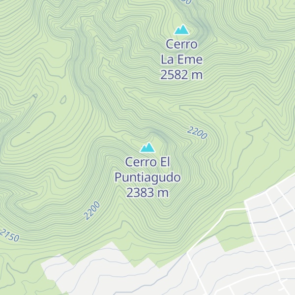 Map of Cerro El Puntiagudo