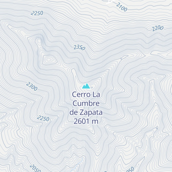 Map of Cerro La Cumbre de Zapata