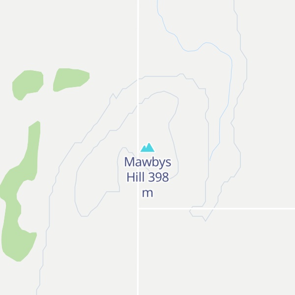 Map of Mawbys Hill