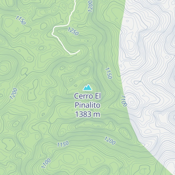 Map of Cerro El Pinalito