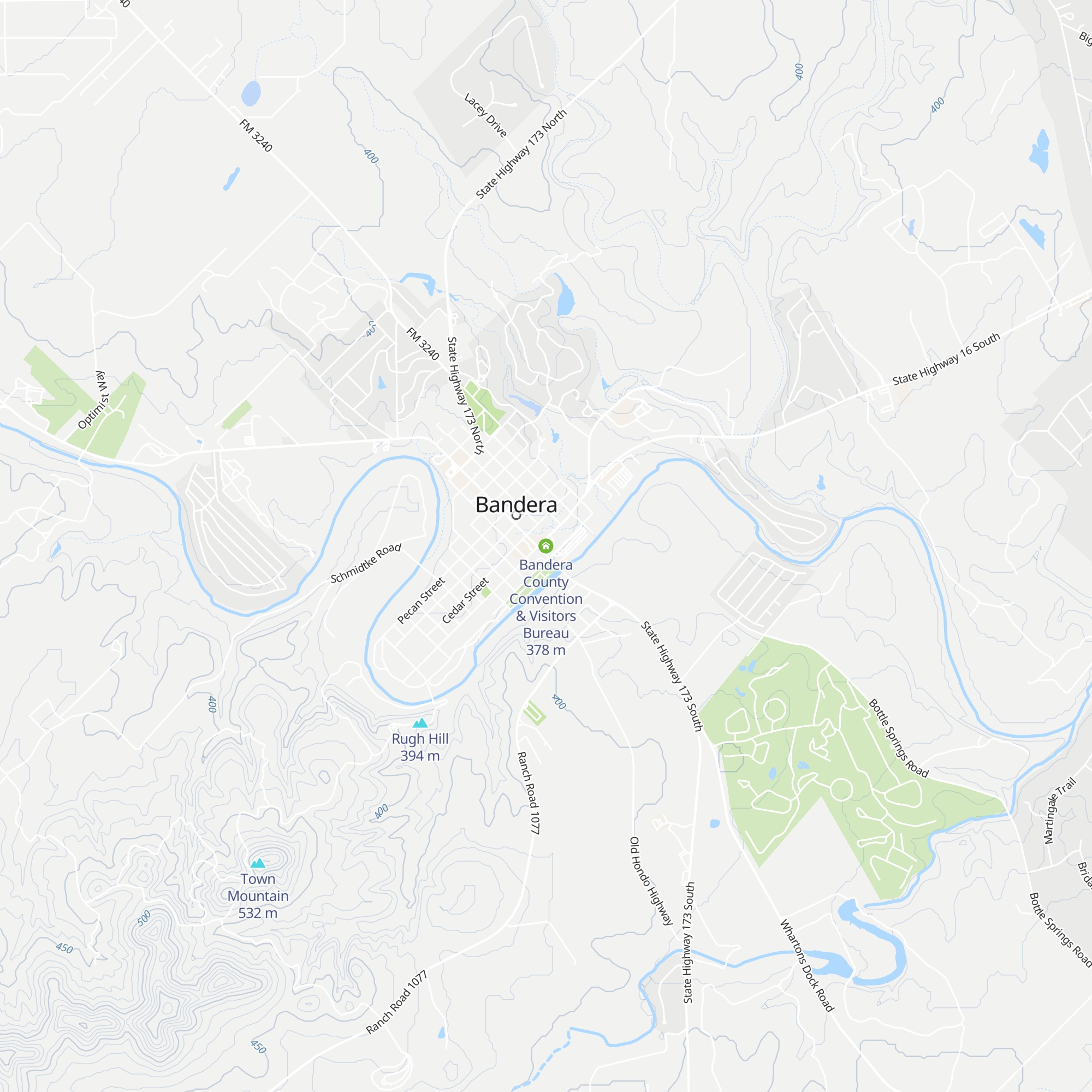 Bandera County Convention & Visitors Bureau map